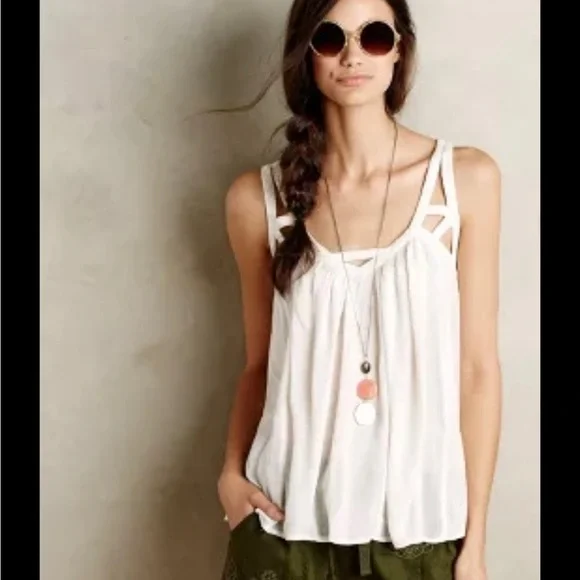 Anthropologie - Vanessa Virginia, cutwork gauze tank - Picture 14 of 14